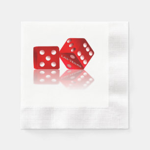 Servilleta De Papel Los dados rojos de Las Vegas