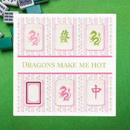 Servilleta De Papel Los dragones de perrito Mahjong me hacen muy graci