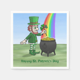 Servilleta De Papel Los duendes Feliz día de San Patricio