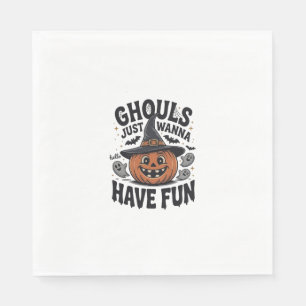 Servilleta De Papel Los fantasmas solo quieren divertirse en Halloween