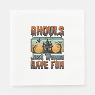 Servilleta De Papel Los fantasmas solo quieren divertirse Halloween vi