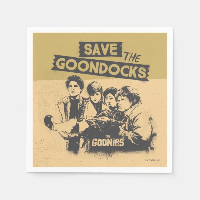 Servilleta De Papel Los Goonies "Salven Los Docks Goon" (Anverso)