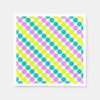 Los grandes puntos de polka multicolores retro ses
