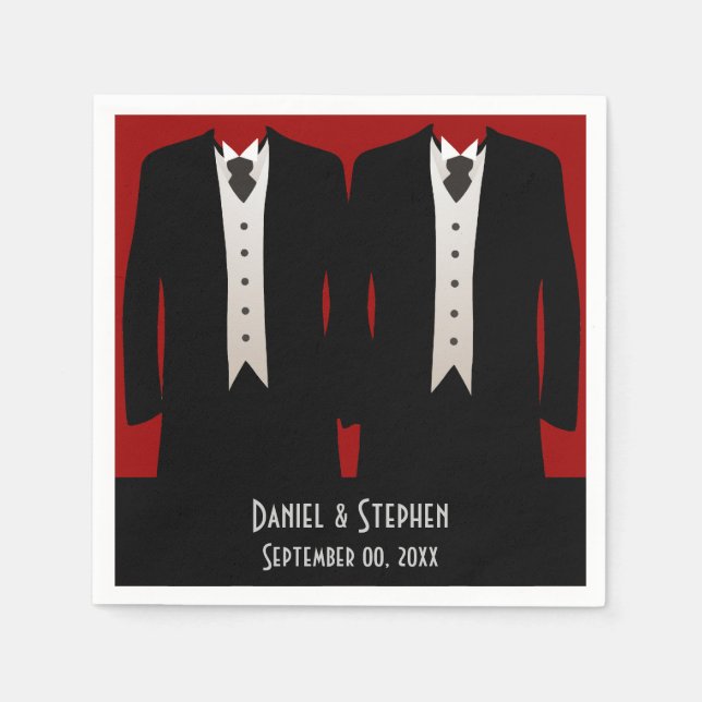 Servilleta De Papel Los Grooms (Anverso)