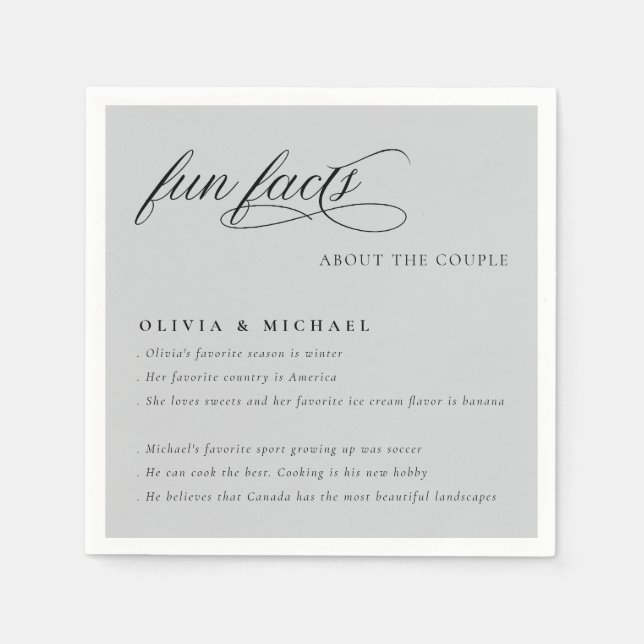 Servilleta De Papel Los hechos divertidos son simplemente elegantes Bo (Anverso)