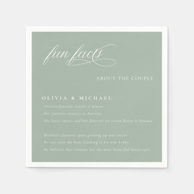 Servilleta De Papel Los hechos divertidos son simplemente elegantes Bo (Anverso)