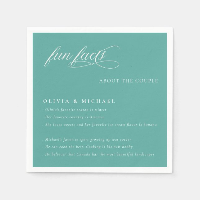 Servilleta De Papel Los hechos divertidos son simplemente elegantes Bo (Anverso)