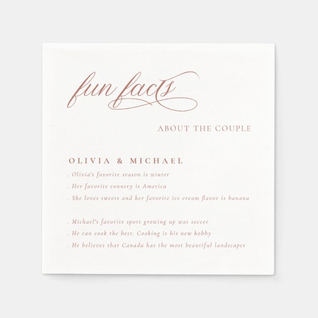 Servilleta De Papel Los hechos divertidos son simplemente elegantes Bo (Anverso)