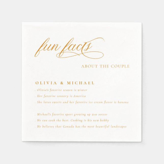 Servilleta De Papel Los hechos divertidos son simplemente elegantes Bo (Anverso)