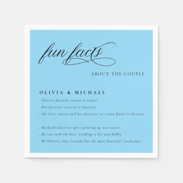 Servilleta De Papel Los hechos divertidos son simplemente elegantes Bo (Anverso)