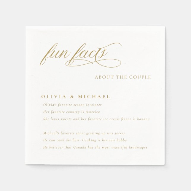 Servilleta De Papel Los hechos divertidos son simplemente elegantes Bo (Anverso)