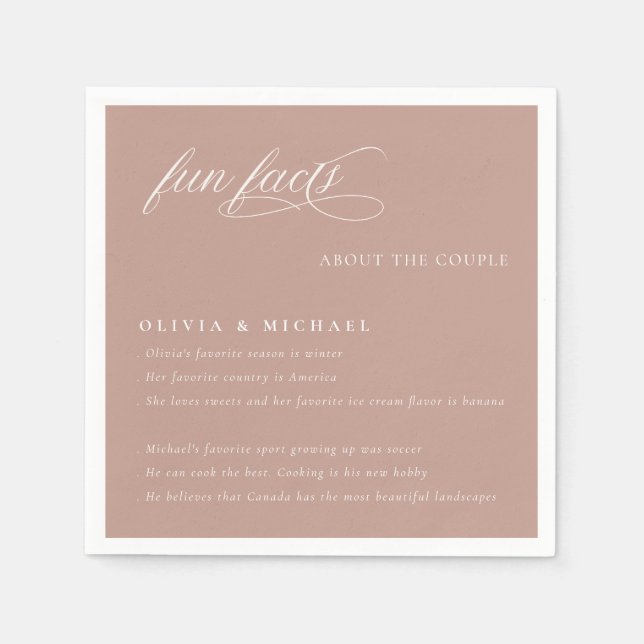 Servilleta De Papel Los hechos divertidos son simplemente elegantes Bo (Anverso)