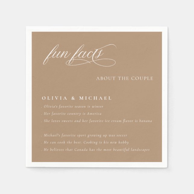 Servilleta De Papel Los hechos divertidos son simplemente elegantes Bo (Anverso)