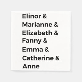 Servilleta De Papel Los héroes de Jane Austen I