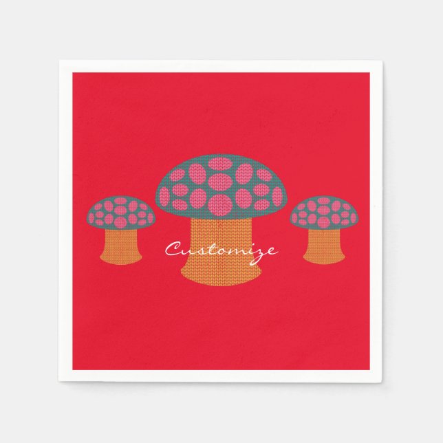 Servilleta De Papel Los hongos rojos de Amanita Thunder_Cove (Anverso)