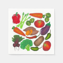 Servilleta De Papel Los huertos vegetales producen verduras de Greenma