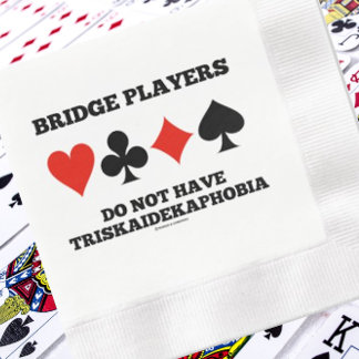 Servilleta De Papel Los jugadores puente no tienen Triskaidekafobia