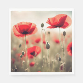 Servilleta De Papel Los lapachos rojos en un campo