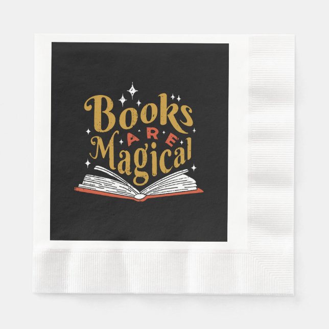 Servilleta De Papel Los libros antiguos son mágicos (Anverso)