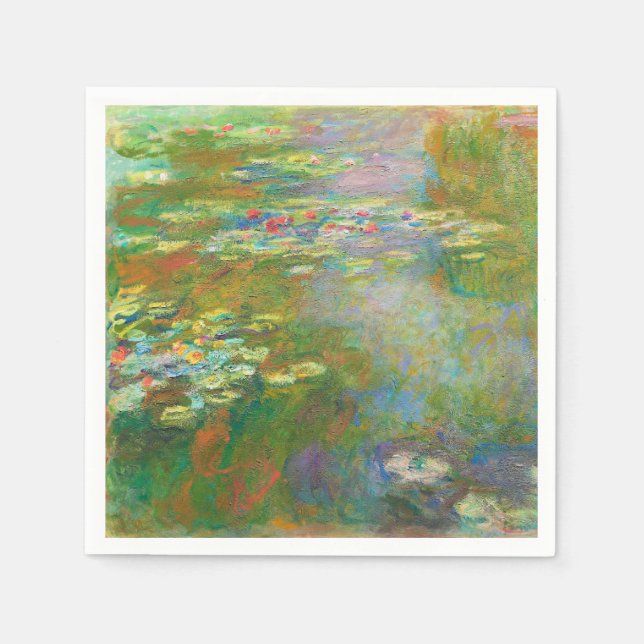 Servilleta De Papel Los lirios de agua de Claude Monet (Anverso)
