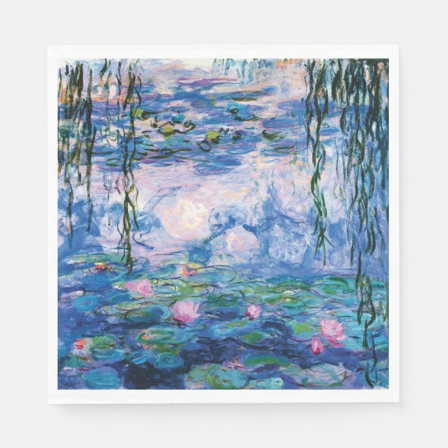 Servilleta De Papel Los lirios de agua de Claude Monet (Anverso)