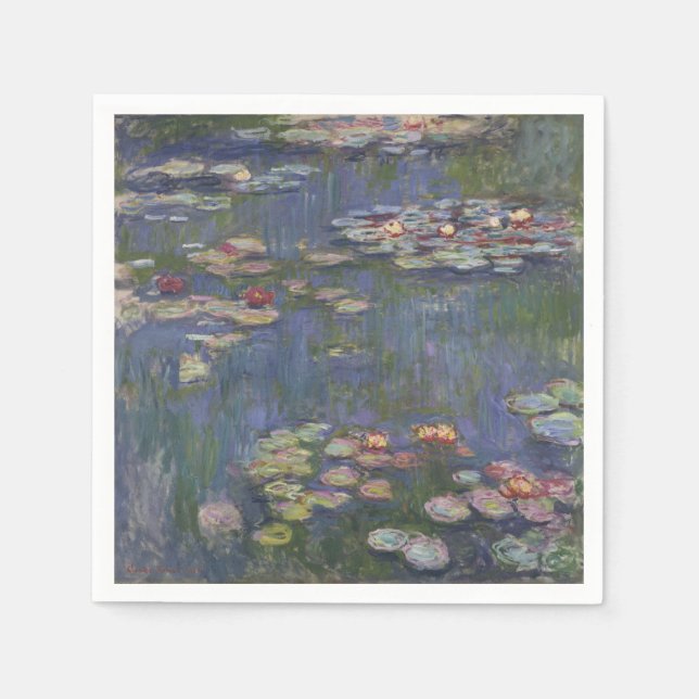 Servilleta De Papel Los lirios de agua de Claude Monet (Anverso)