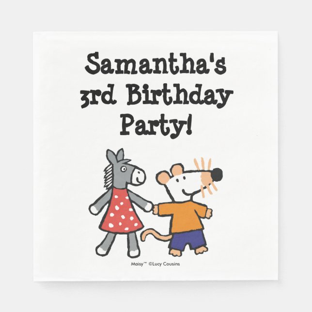 Servilleta De Papel Los mejores amigos Maisy y Dotty se mantienen mano (Anverso)