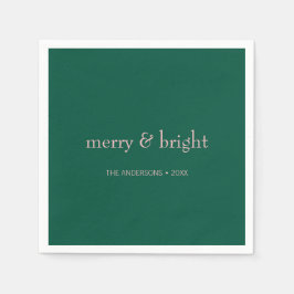 Servilleta De Papel Los Navidades modernos y brillantes disfrutan del