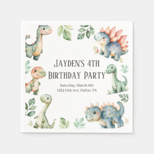 Servilleta De Papel Los niños adoran la fiesta de cumpleaños temática 