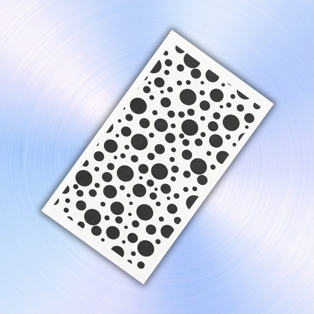 Servilleta De Papel Los puntos de la polka negra en blanco | (Subido por el creador)
