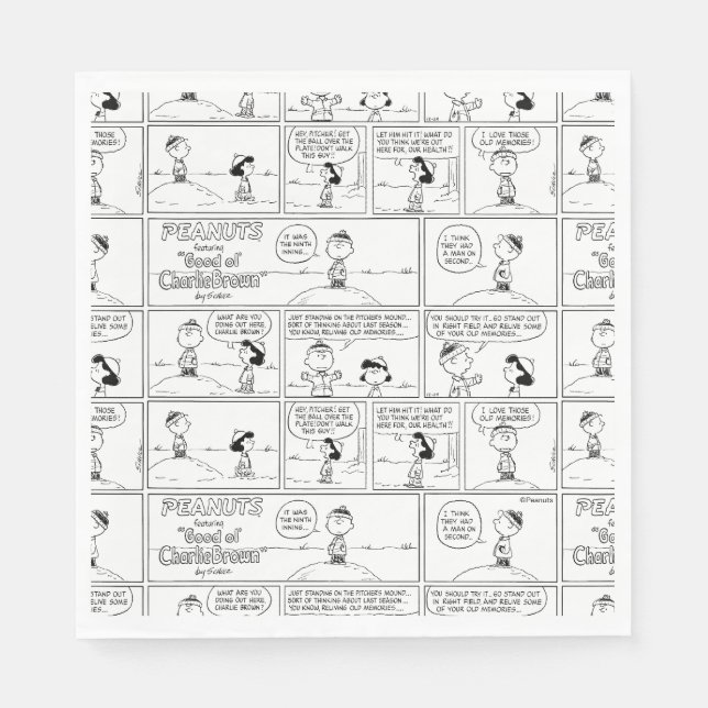 Servilleta De Papel Los Recuerdos de Charlie Brown en el hongo del lan (Anverso)