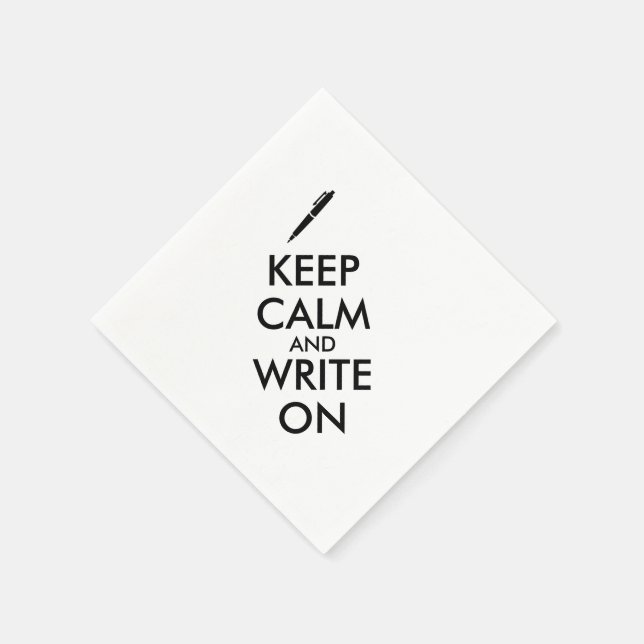 Servilleta De Papel Los regalos de los escritores mantienen la calma y (Borde)