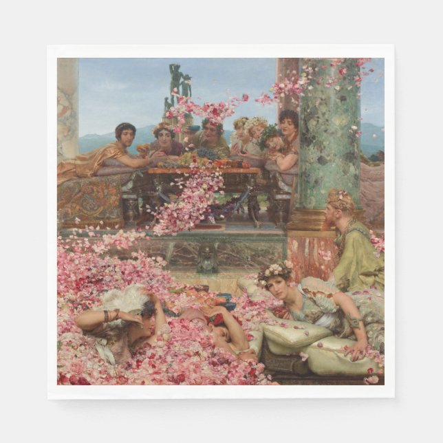 Servilleta De Papel Los Rosas de Heliogabalus (antiguo lujo romano) (Anverso)