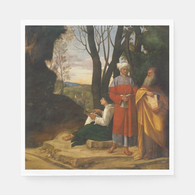 Servilleta De Papel Los tres filósofos (sabios) (de Giorgione) (Anverso)