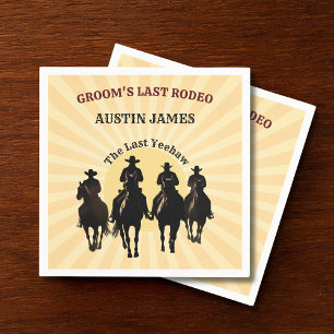 Servilleta De Papel Los últimos niños de Rodeo Sunset Groom se llaman