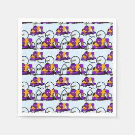 Servilleta De Papel Los zombies espeluznantes espantaron la fiesta de 