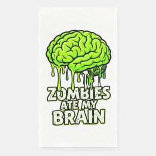 Servilleta De Papel "Los Zombies Se Comieron Mi Cerebro" Divertido Hal