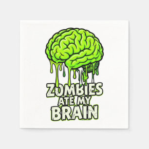 Servilleta De Papel "Los Zombies Se Comieron Mi Cerebro" Divertido Hal