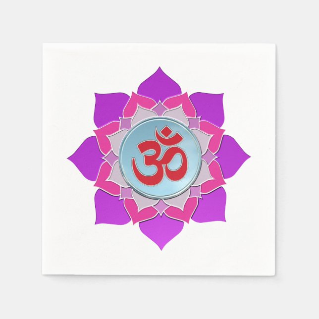 Servilleta De Papel Loto rosa (Anverso)