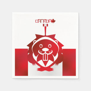 Servilleta De Papel  LOVE Castor/ Maple Bandera Canada by Masanser