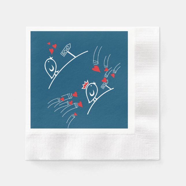 Servilleta De Papel LOVE ECHO - Aves cómicas Tweetlercools 2 (Anverso)