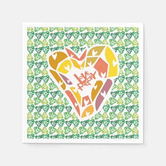 SERVILLETA DE PAPEL LOVE FACTORY HEARTS BY MASANSER  (Anverso)