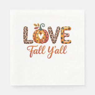Servilleta De Papel Love Fall Y'all Fall