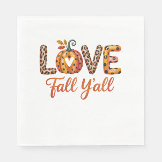 Servilleta De Papel Love Fall Y'all Fall