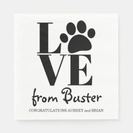 Servilleta De Papel Love from your Dog Wedding