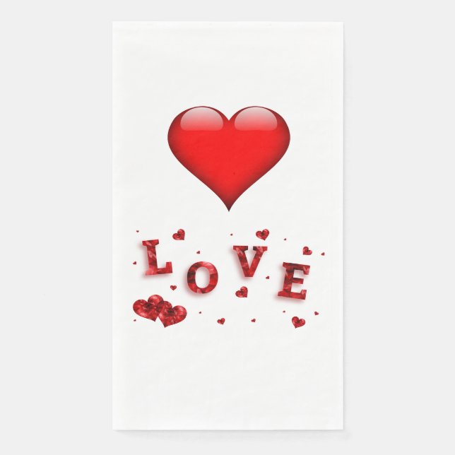 Servilleta De Papel Love Heart Valentine (Anverso)