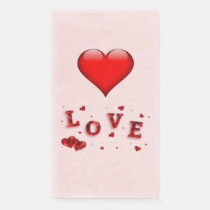 Servilleta De Papel Love Heart Valentine