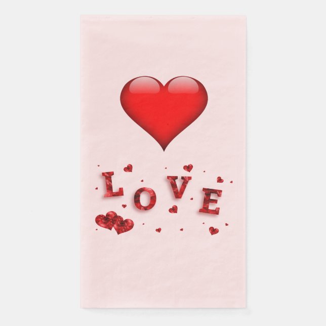 Servilleta De Papel Love Heart Valentine (Anverso)