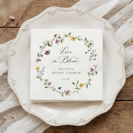 Servilleta De Papel Love in Bloom Floral Wildflower Bridal Shower