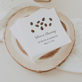 Servilleta De Papel Love Is Brewing Coffee Co-ed Despedida de Soltera